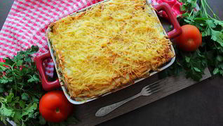 Лазанья с тертым картофелем