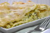 Лазанья с цукини и козьим сыром
