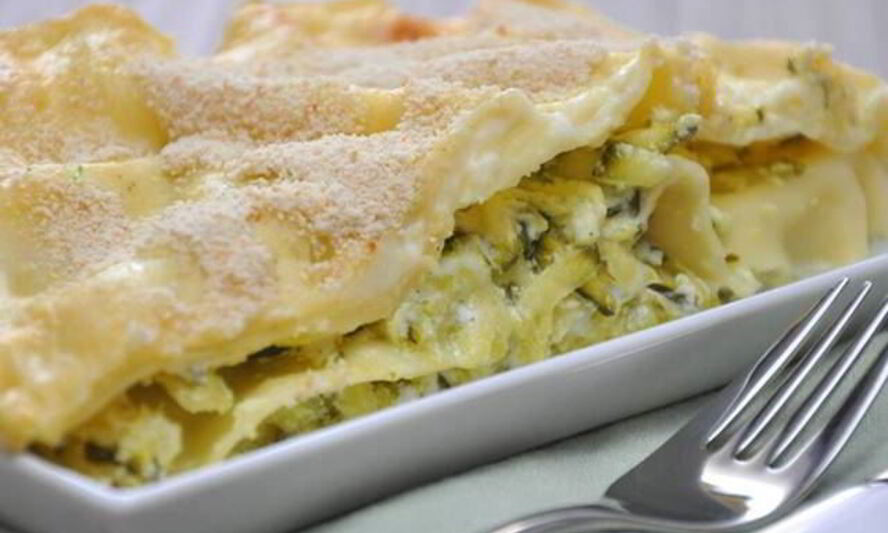 Рецепт лазаний с цукини и козьим сыром