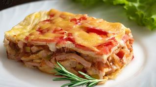 Лазанья с ветчиной