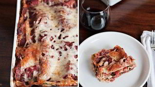 Лазанья со шпинатом под соусом Маринара