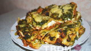 Лазанья со шпинатом