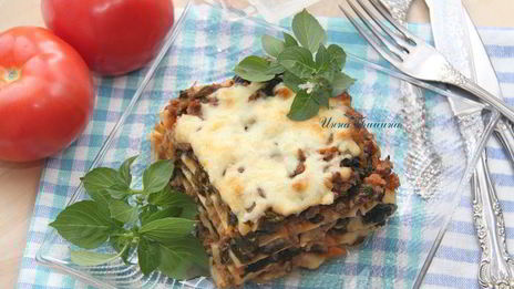 мясная лазанья со шпинатом