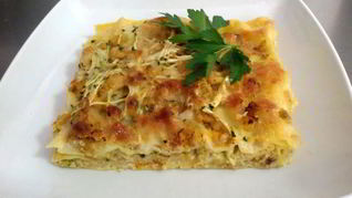 Рыбная лазанья с рыбой pescatore