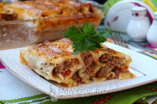 Каннелони под соусом бешамель