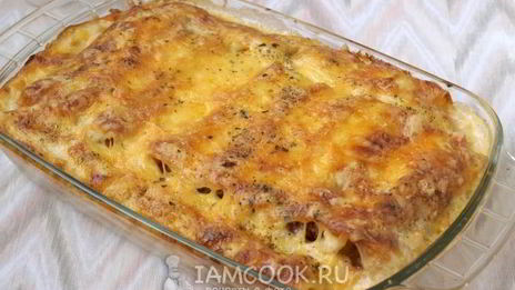 каннелони под соусом бешамель