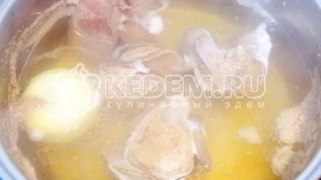 лапша с куриной печенью