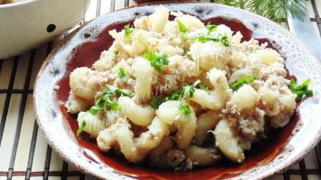 макароны по-флотски с отварным мясом