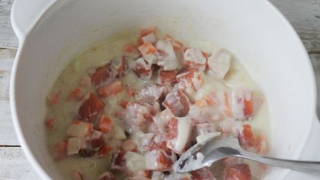 макароны с красной рыбой в соусе