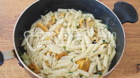 макароны с лисичками