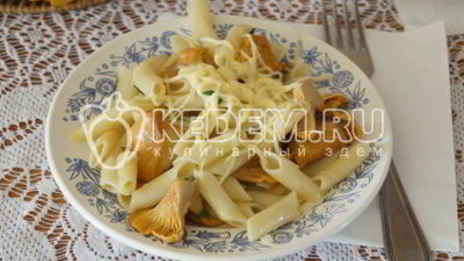 макароны с лисичками