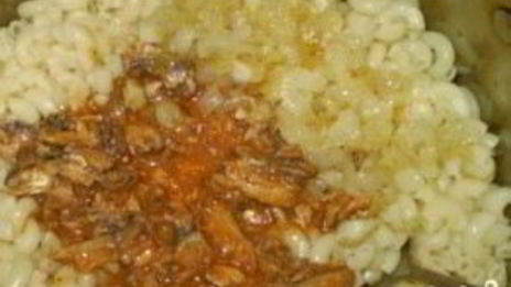 макароны с рыбными консервами