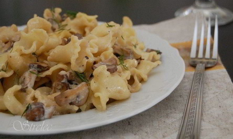 Рецепт пасты с грибами и мускатным орехом