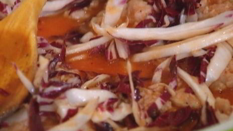 паста с колбасками и радиккио