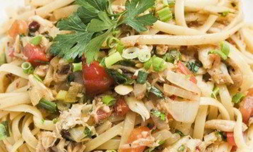 Рецепт пасты с крабовым мясом и анчоусами