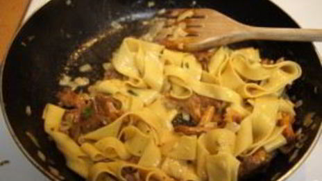 паста с лисичками
