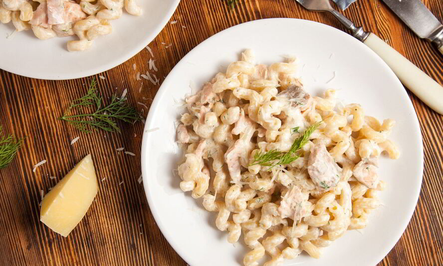 Рецепт пасты с семгой в сливочном соусе