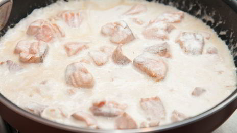 паста с семгой в сливочном соусе