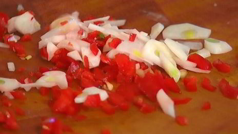 паста с сибасом и помидорами черри