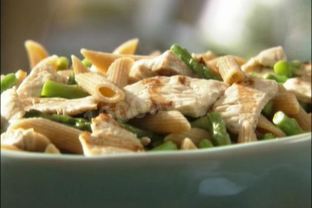 Паста со спаржей и индейкой