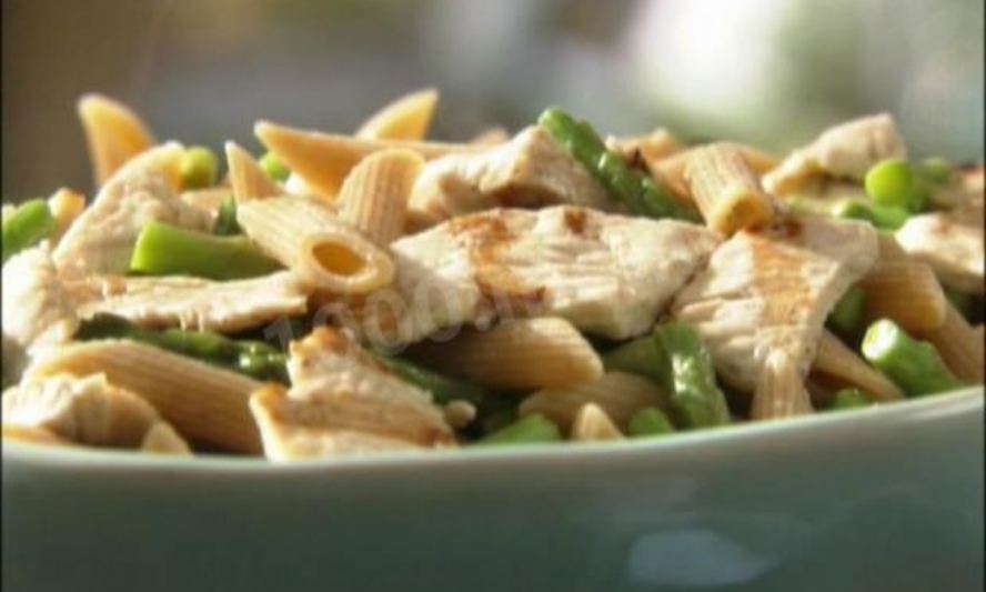 Рецепт пасты со спаржей и индейкой