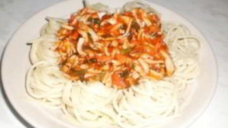 спагетти с крабовыми палочками