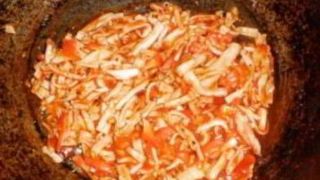 спагетти с крабовыми палочками