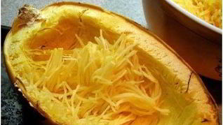 Запеченая тыква-спагетти