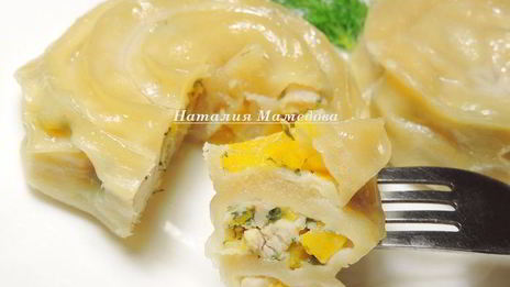 гуль-ханум с тыквой и курицей