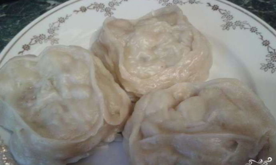 Рецепт мантов из слоеного теста