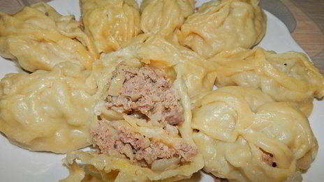 манты с говяжьим фаршем