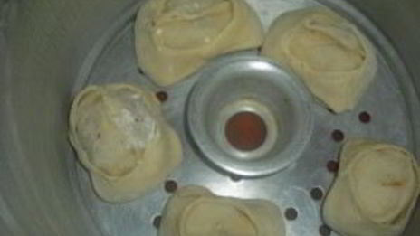 манты с капустой и фаршем