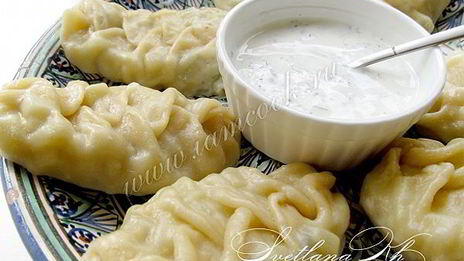 манты с картошкой