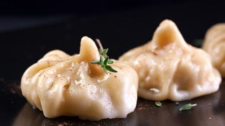 манты с курицей и тыквой