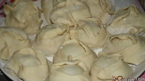 манты с мясным фаршем