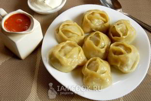 Манты с мясом