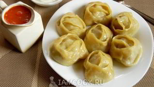 Манты с мясом