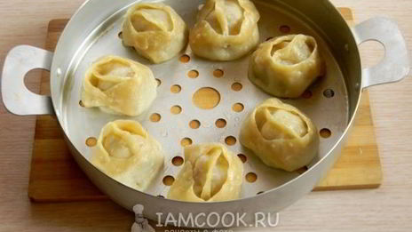 манты с мясом