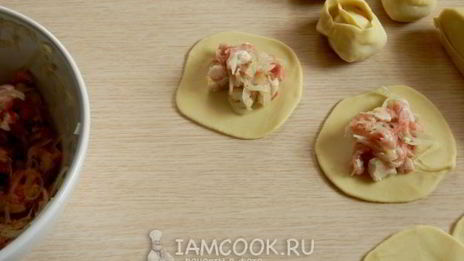 манты с мясом