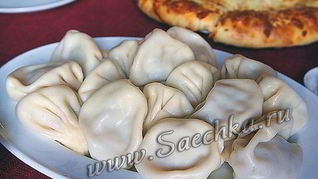 Манты с рыбой и мясом