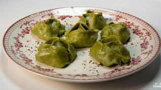 Манты с зеленью