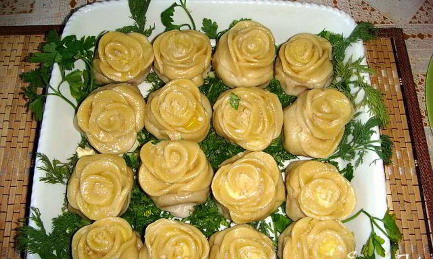 Рецепт настоящего украшения стола-манты