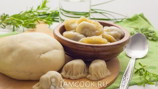 Тесто на манты на минералке