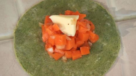 зеленые манты с тыквой