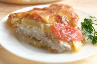 Картофель с мясом по-французски