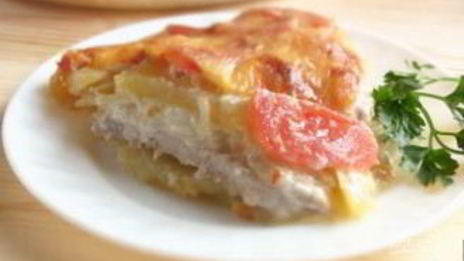 картофель с мясом по-французски