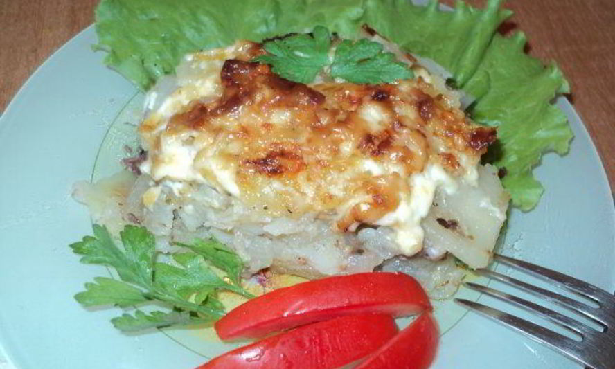 Рецепт картофеля с отбивными по-французски