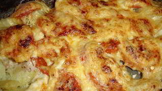 Картошка по-французски с помидорами