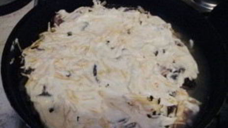 курица по-французски с грибами