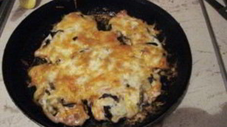 курица по-французски с грибами